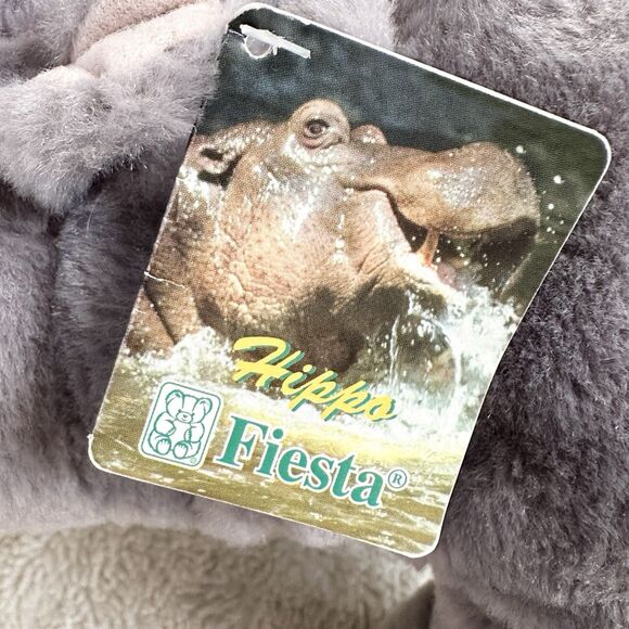 Fiesta Hippo Hippopotamus 12" Plush Stuffed Animal Toy Jungle Animals Realistic - Picture 2 of 7